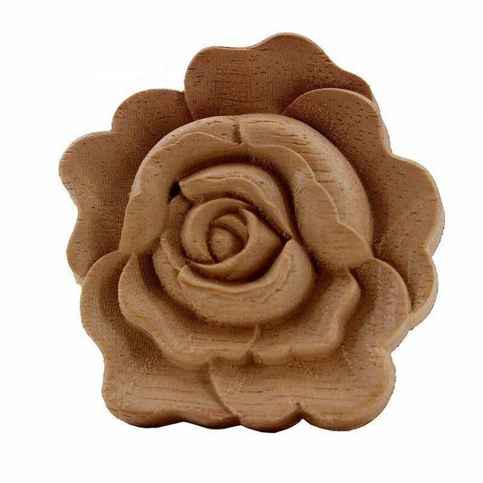Beautiful Flower Wood Carving Decor Moldings  Beautiful  Wood Crafts for Furniture Cabinet Door Home Gift  Wood Onlays