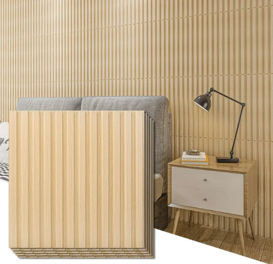 3D Wall Panel Slats Decoration Wood Panels Wall Decor Exterior
